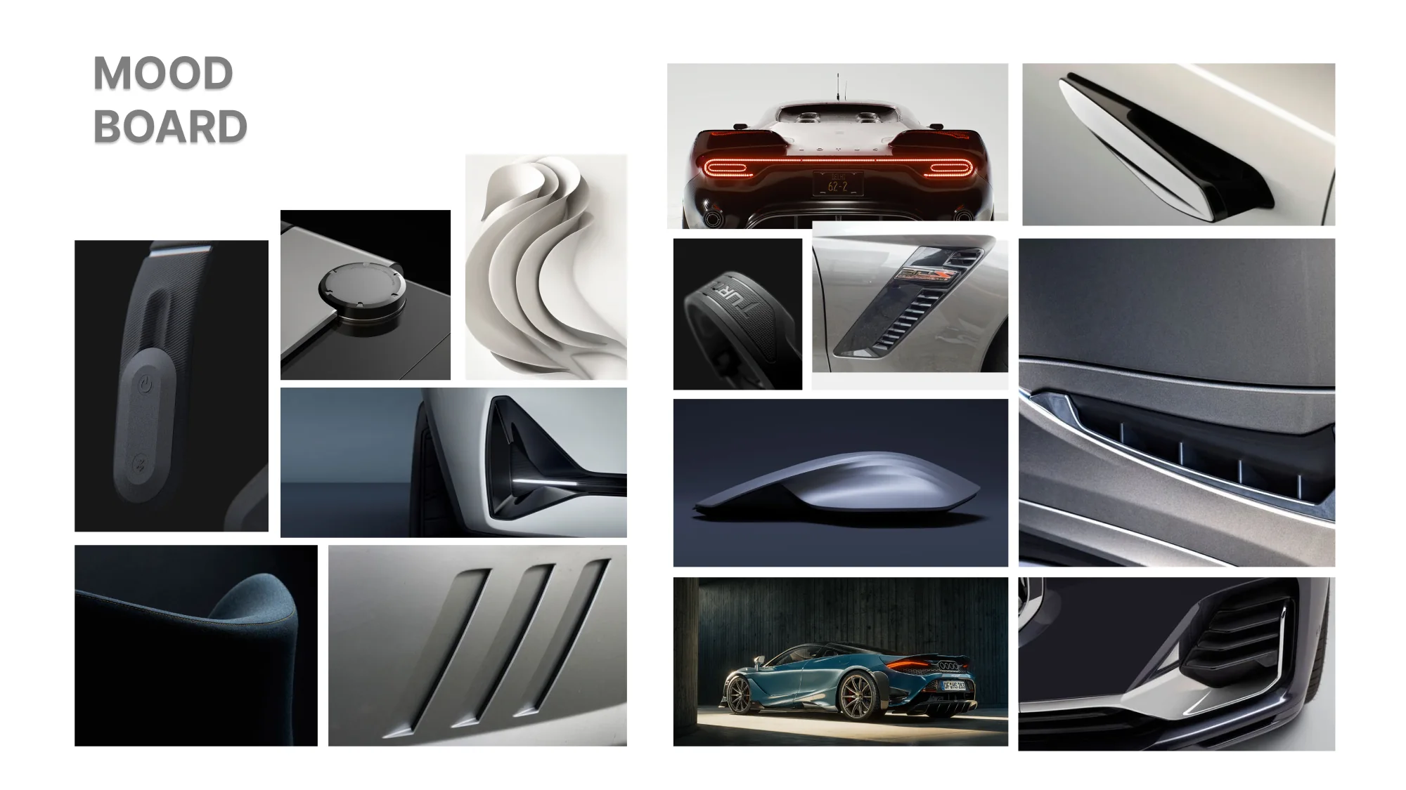 Mood board: automotive vents, light bars and soft controls