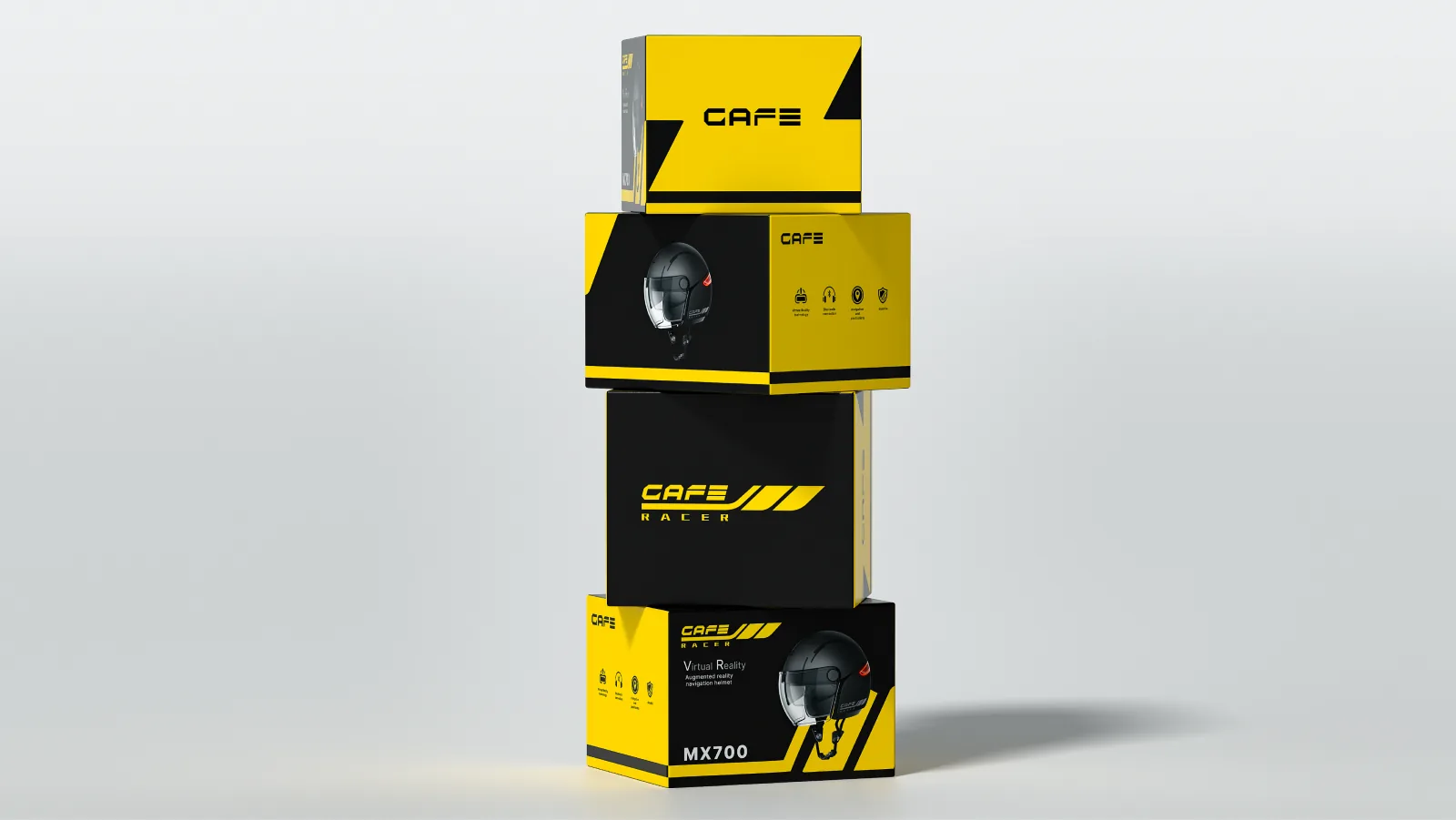 Stacked CAFE Racer boxes