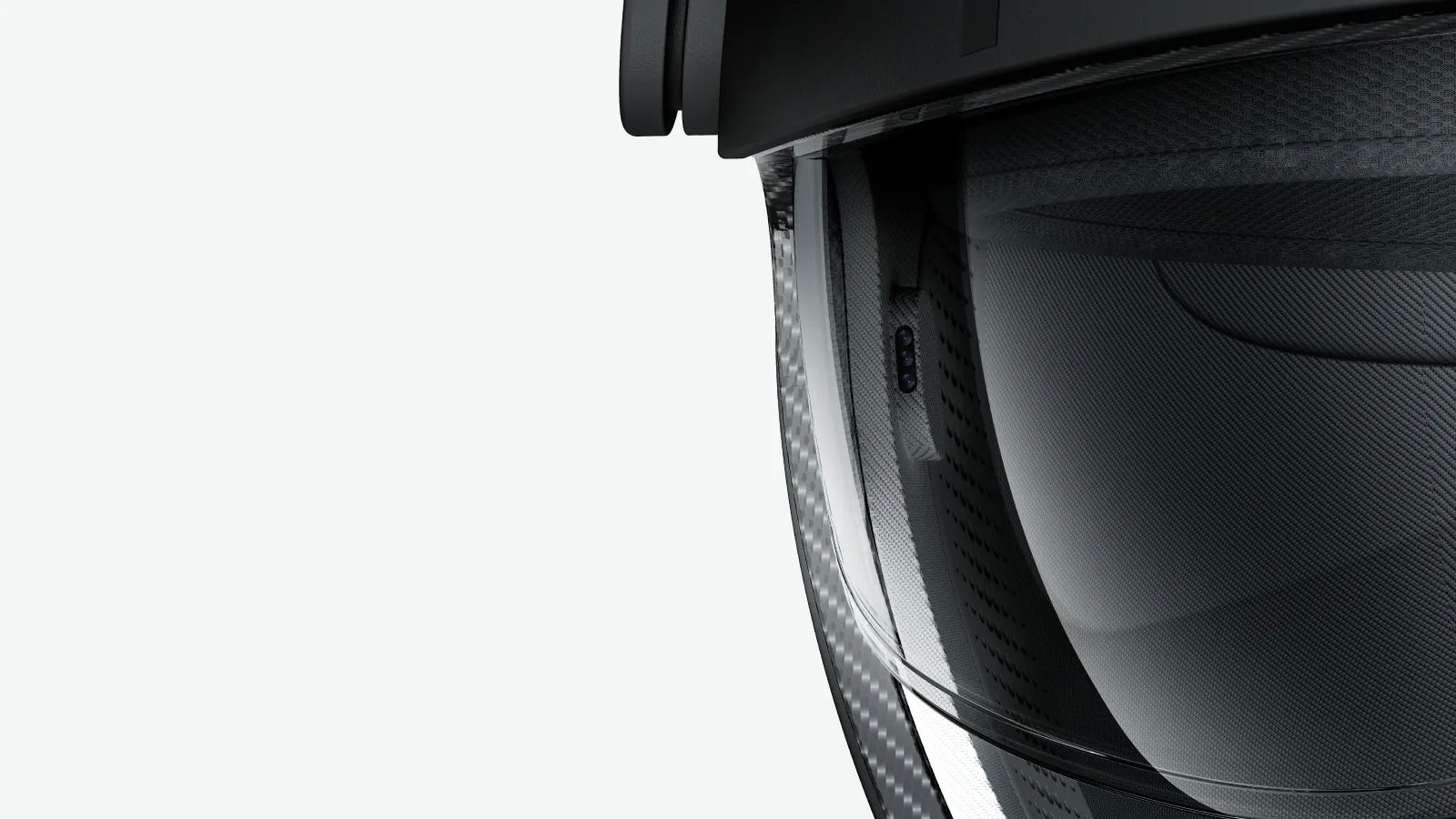 Visor close-up, projector off