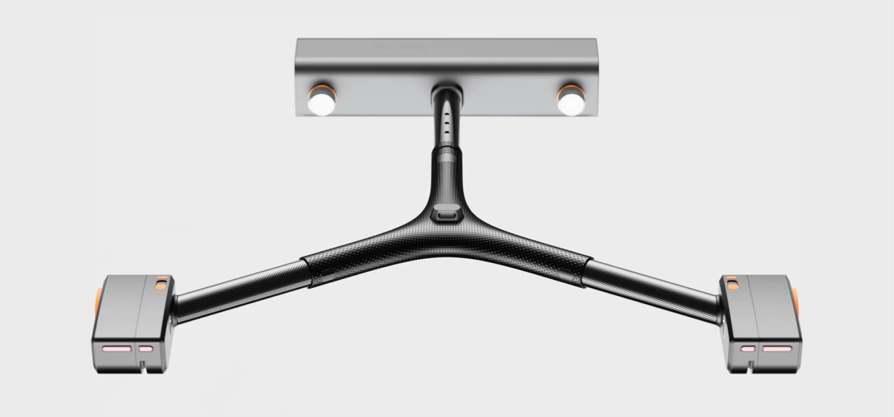 The Y-frame and motor modules from above
