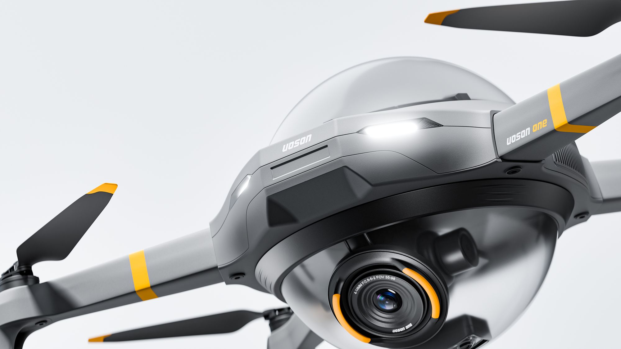 UOSON close up: the dome, the front light and the UOSON mark
