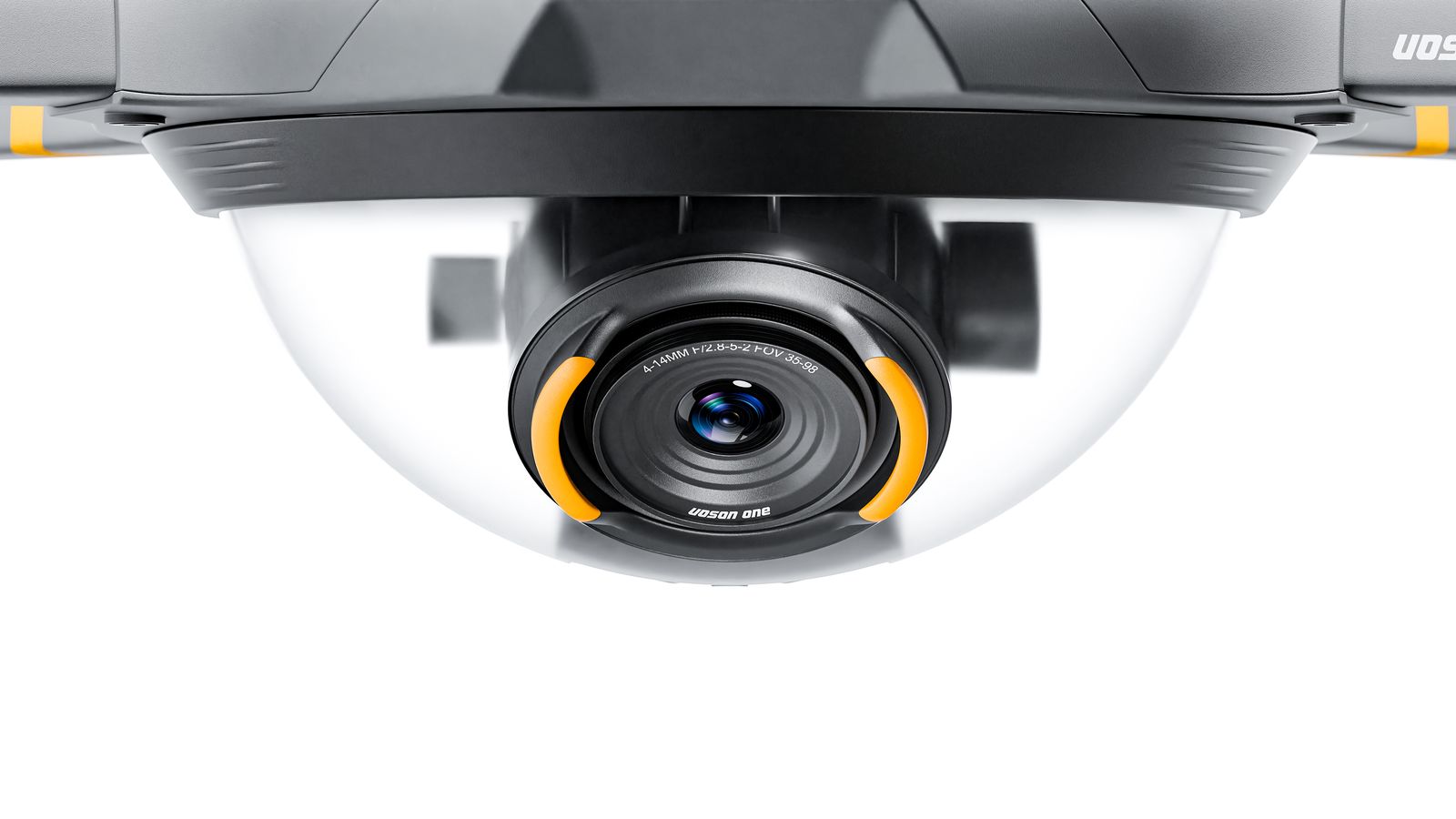 The dome and camera seen from below
