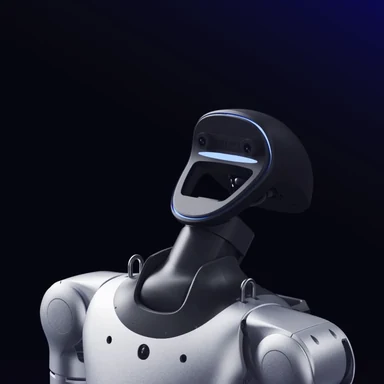 G1+ with its new neck, head tilted