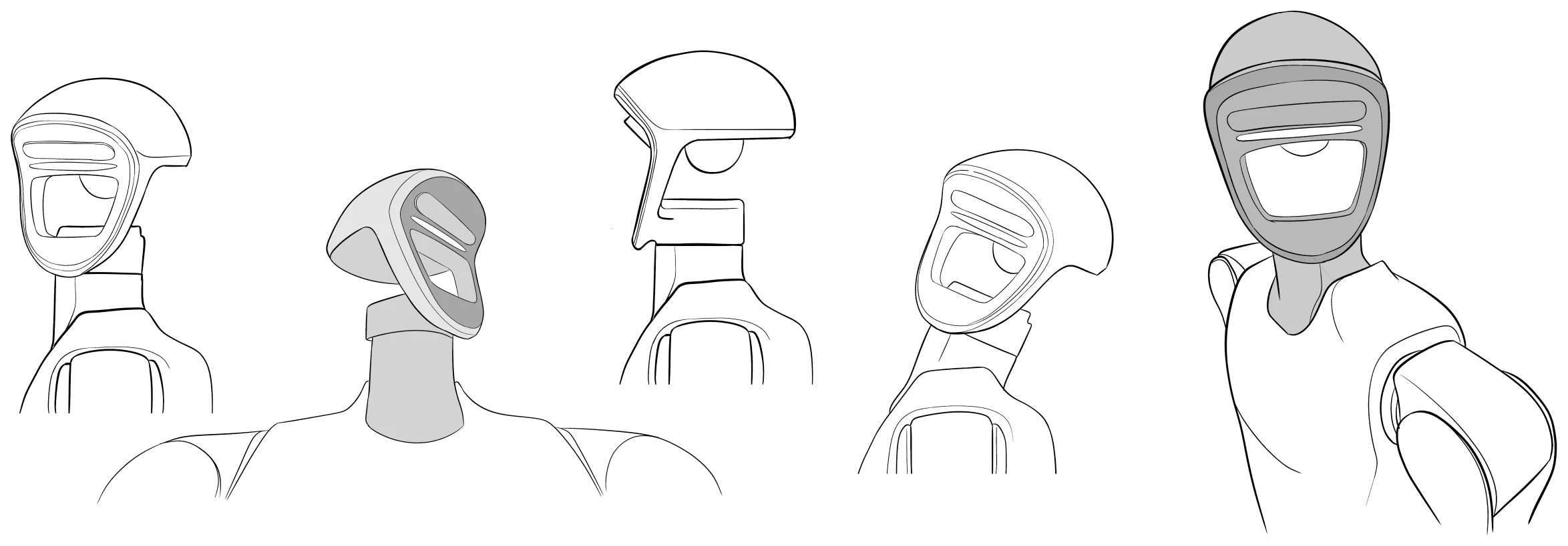 Head and neck sketches for G1